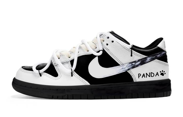 Nike Nike Dunk Encounter Panda Slip Resistant Abrasion Resistant Low top Skateboard Shoes Unisex White Black