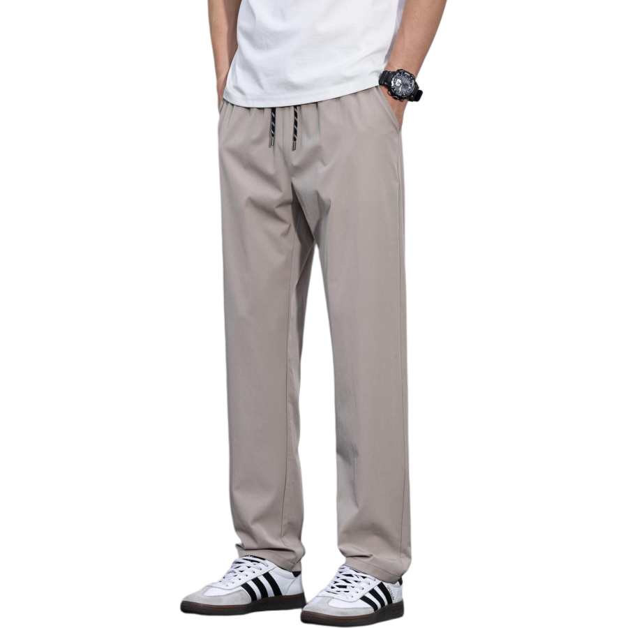 Tonlion Casual Pants Unisex Moderate Straight Fit Pants