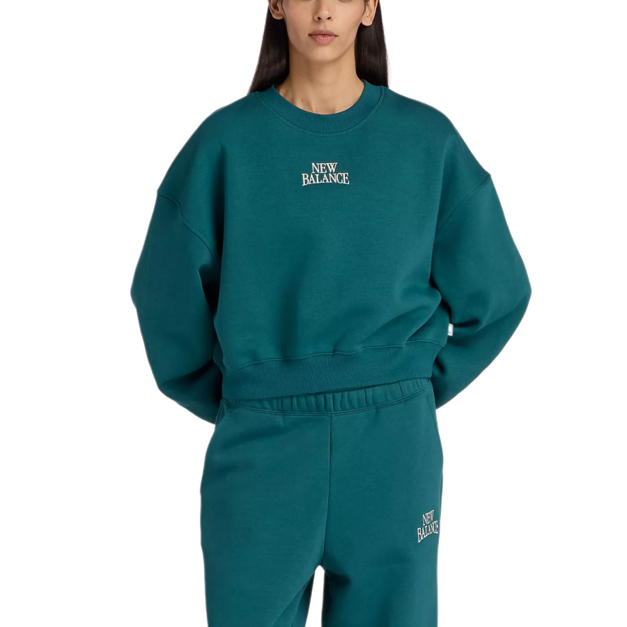 New Balance New Balance Sweatshirts Women's Medusa Green Crew Neck Moderate