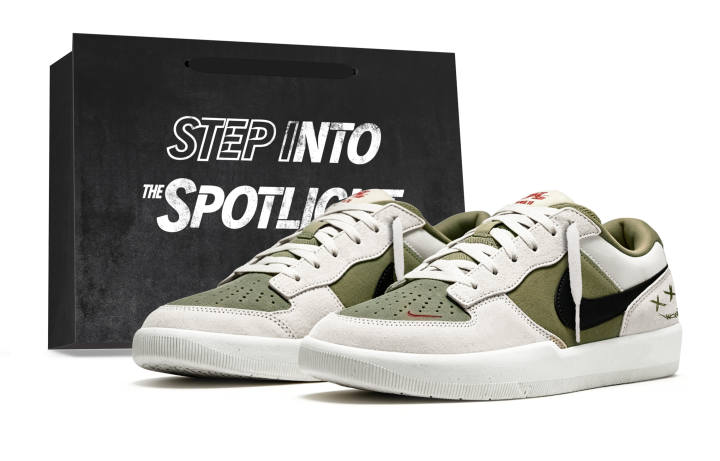 Nike Nike SB Force 58 Olive Branch Slip Resistant, Abrasion Resistant, Lightweight Low top Skateboard Shoes Unisex