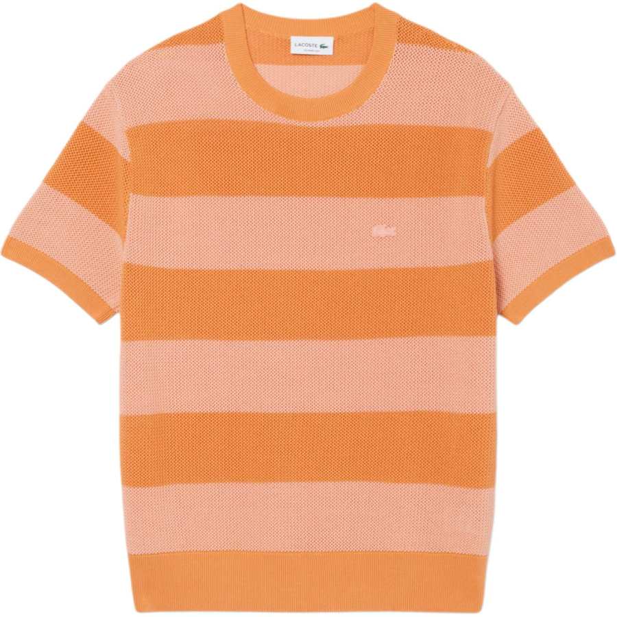 LACOSTE Knitwear Men's Rose/Orange/4HI Crew Neck Moderate Other