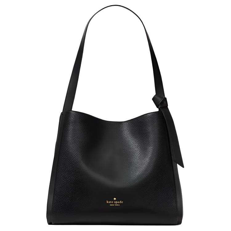 Kate Spade Knott Leather Shoulder Bag Women's Black