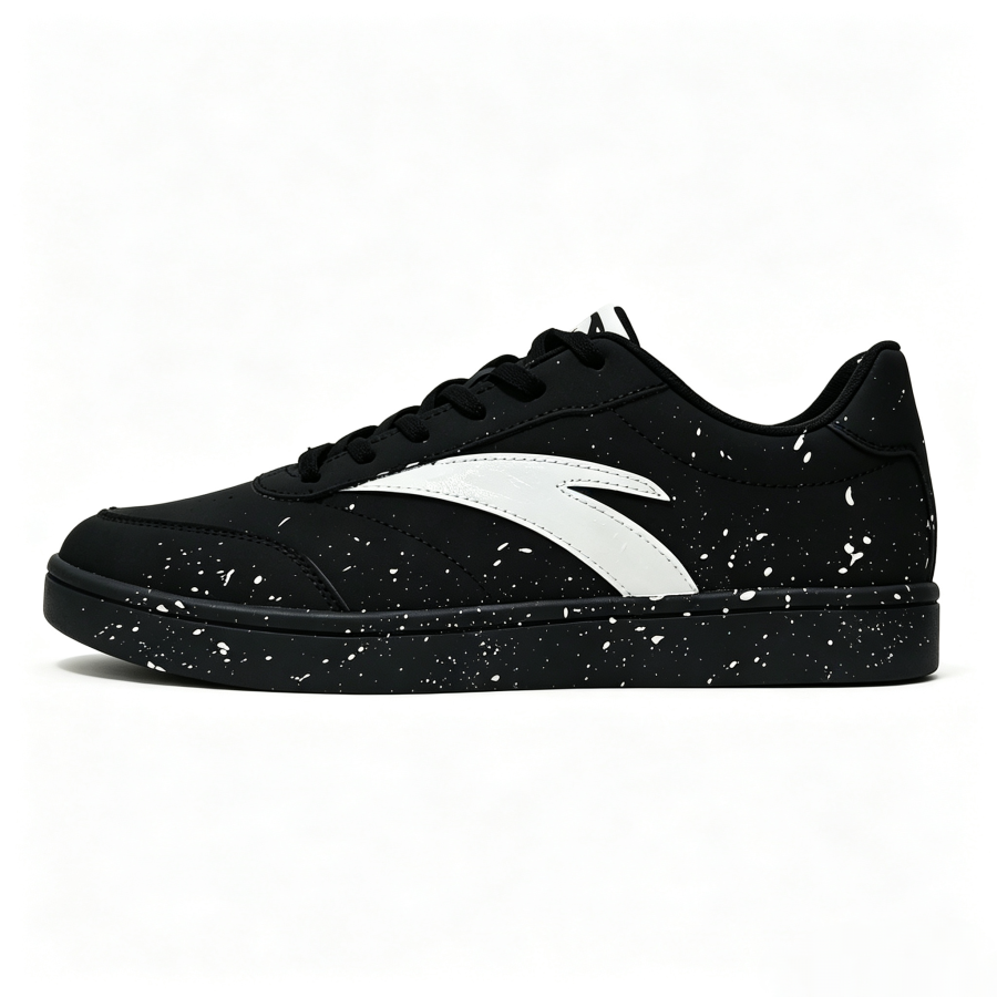 Anta Active Abrasion Resistant Lightweight Low top Skateboard Shoes Men's Black White
