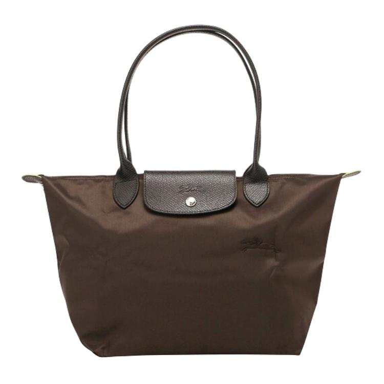 LONGCHAMP Le Pliage Green Nylon Tote Bag, Shopping Bag, Handbag Medium Women's Mocha