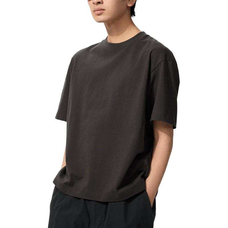 UNIQLO SS26 T Shirts Unisex Dark Gray Crew Neck