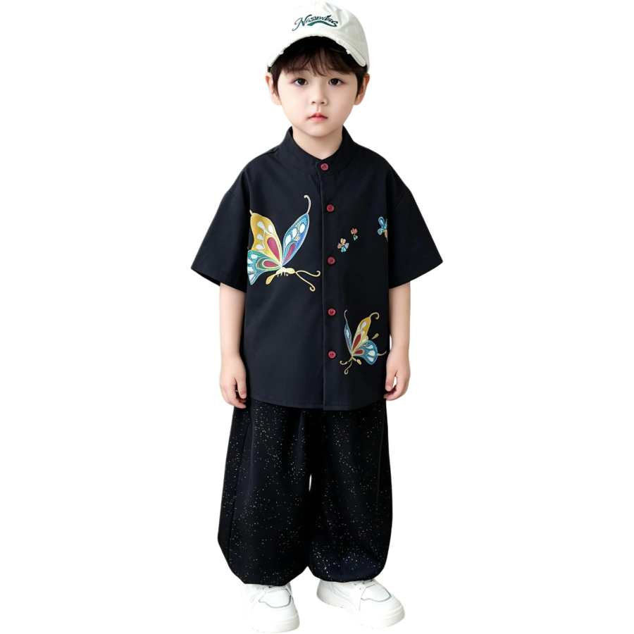 Lanza Kids Casual Sportswear Stand Collar Thin Stretch