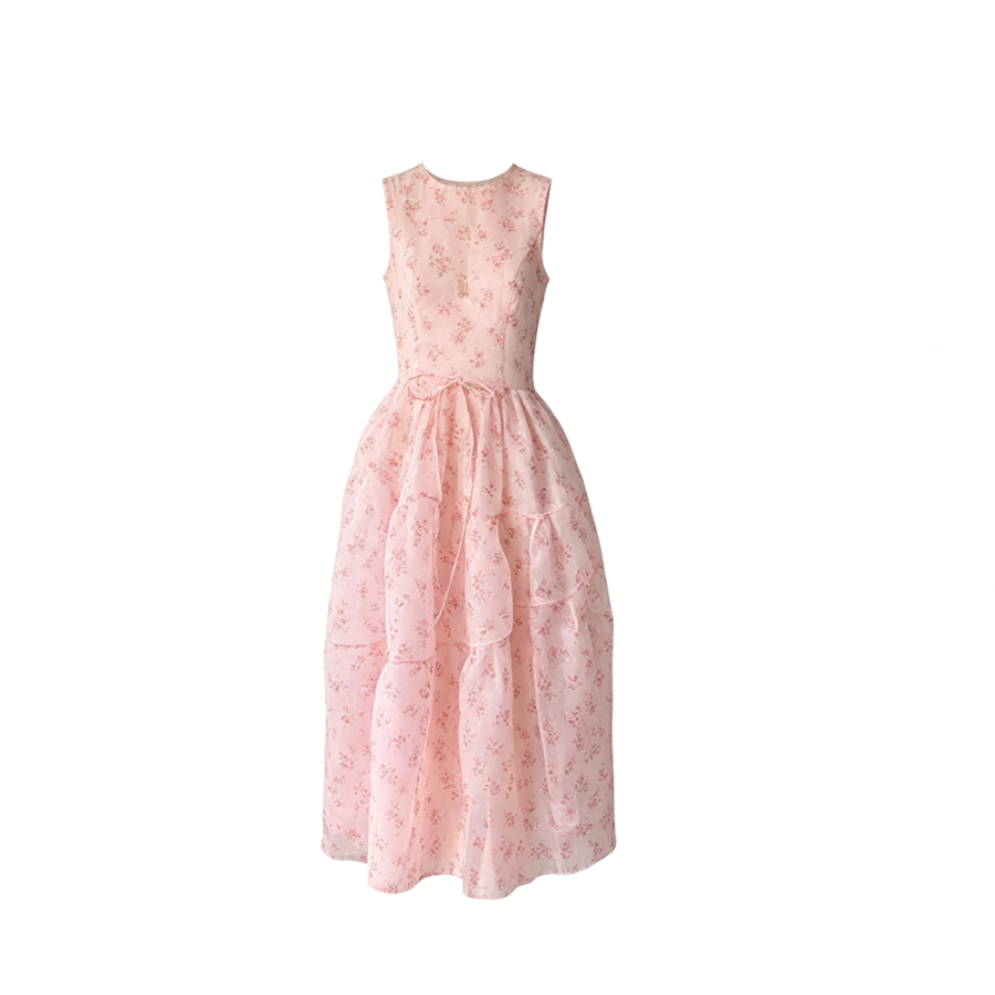 CPAURA Slip Dresses Women's Pink Camisole Moderate Long Skirt