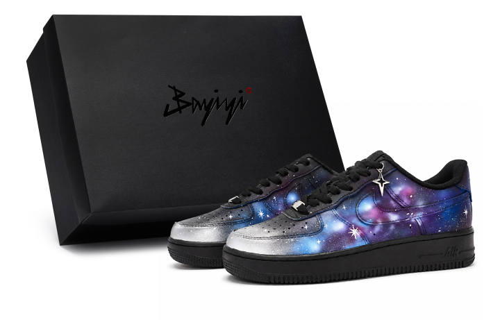 Nike Nike Air Force 1 07 811 Manufacturing, Cycle, Special Shoe Box Low top Skateboard Shoes Unisex Black Blue Purple Silver