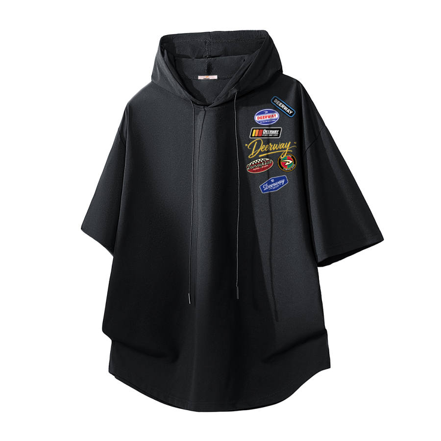 DEERWAY T Shirts Unisex Hooded Non Detachable Moderate Straight Fit