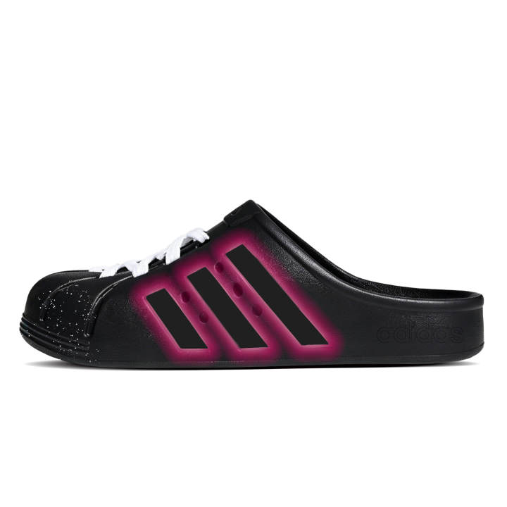 Adidas Adidas ADILETTE CLOGS Rose Red Clogs Unisex Black