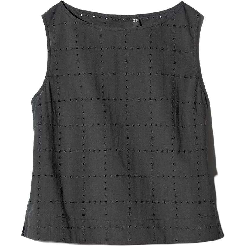 UNIQLO SS26 Tank Tops Women's Black Crew Neck Moderate Other