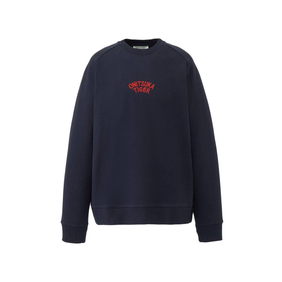 Onitsuka Tiger SWEAT TOP Sweatshirt Unisex Navy Blue/Red