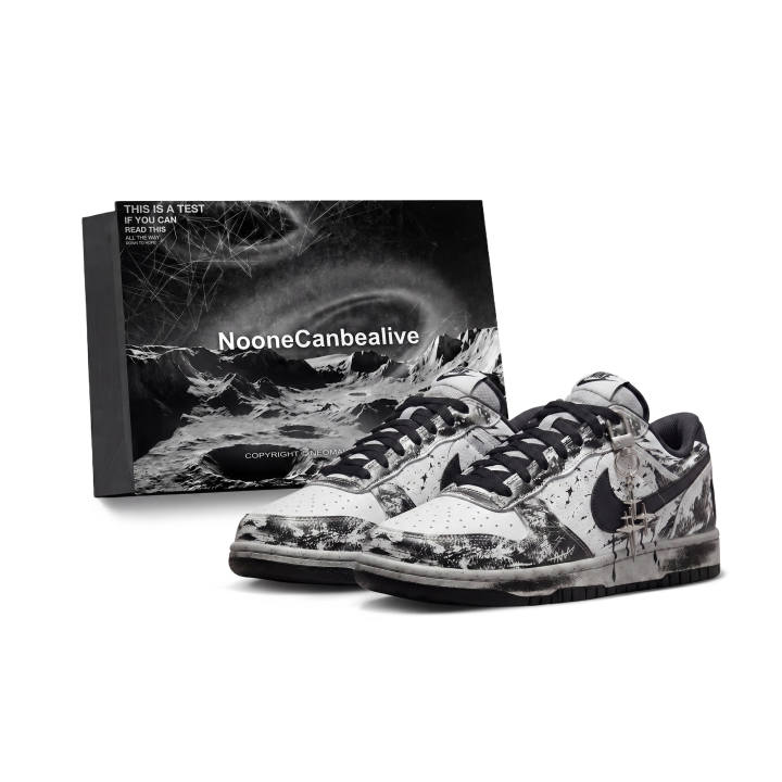 Nike Nike Big Universe Exploration, Starry Sky Embrace The Moon Slip Resistant Abrasion Resistant Low top Skateboard Shoes