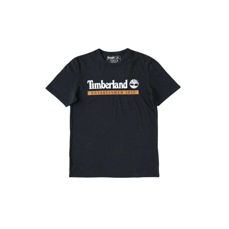 Timberland T Shirts Men's Black Crew Neck Moderate