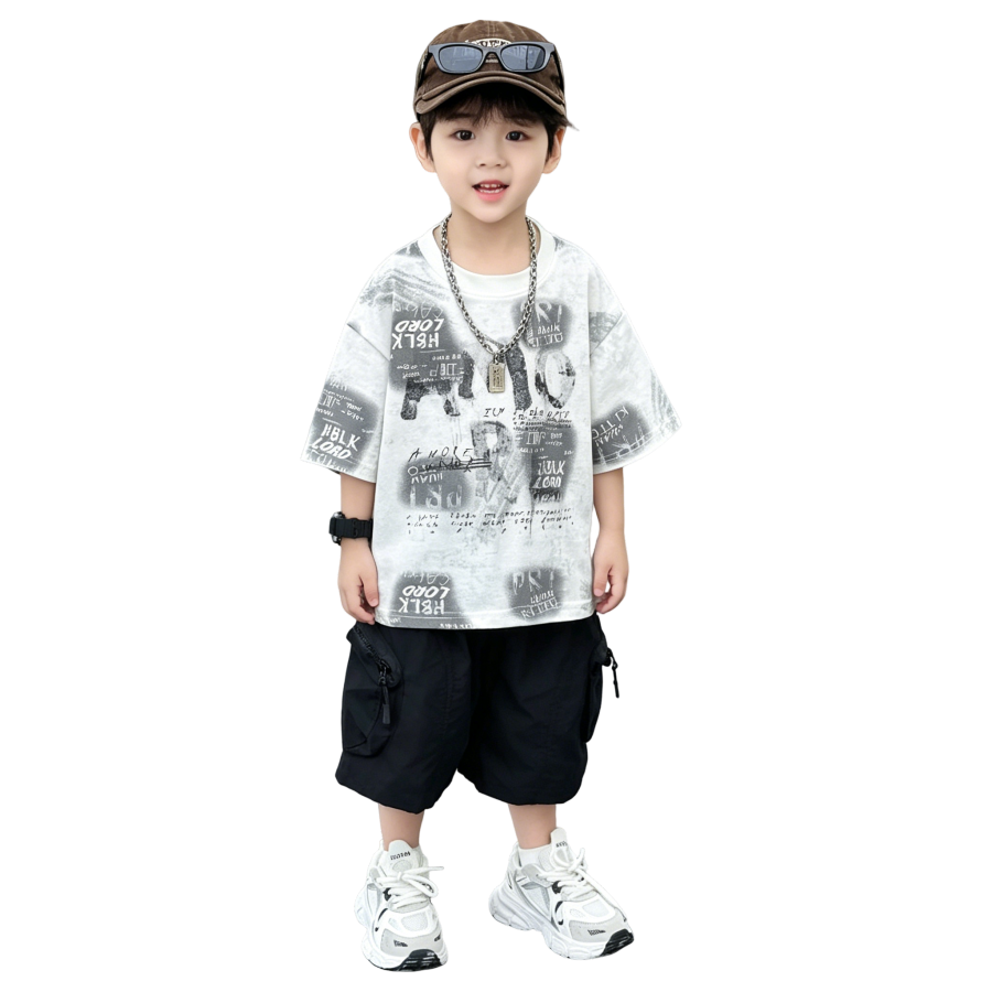 Lanza Kids Casual Sportswear Crew Neck Thin Stretch