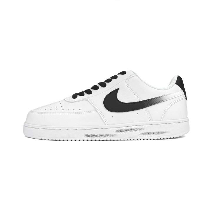 Nike Nike Court Vision 1 Ink Stain Low top Skateboard Shoes Unisex Black White