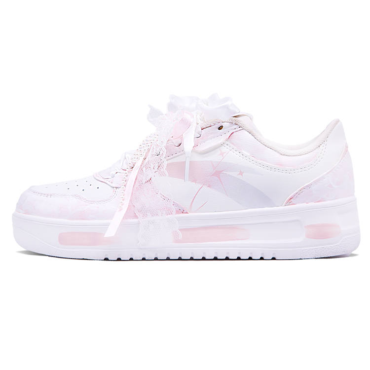 Anta Big Mountain Manufacturing, Cherry Blossom Pink Yarn Women's Casual Skate Shoes Women's