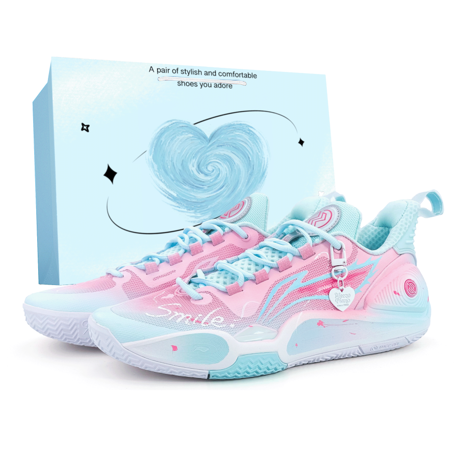 Li-Ning Li Ning Speed 9 Cushioning Abrasion Resistant Low top Basketball Shoes Men's Blue Pink