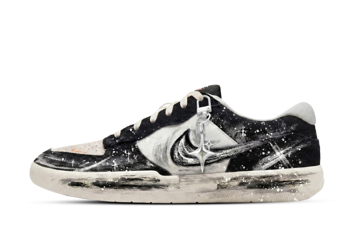 Nike Nike SB Force 58 Starfall Plain, Monster Lab Low top Skateboard Shoes Unisex Black White Gray