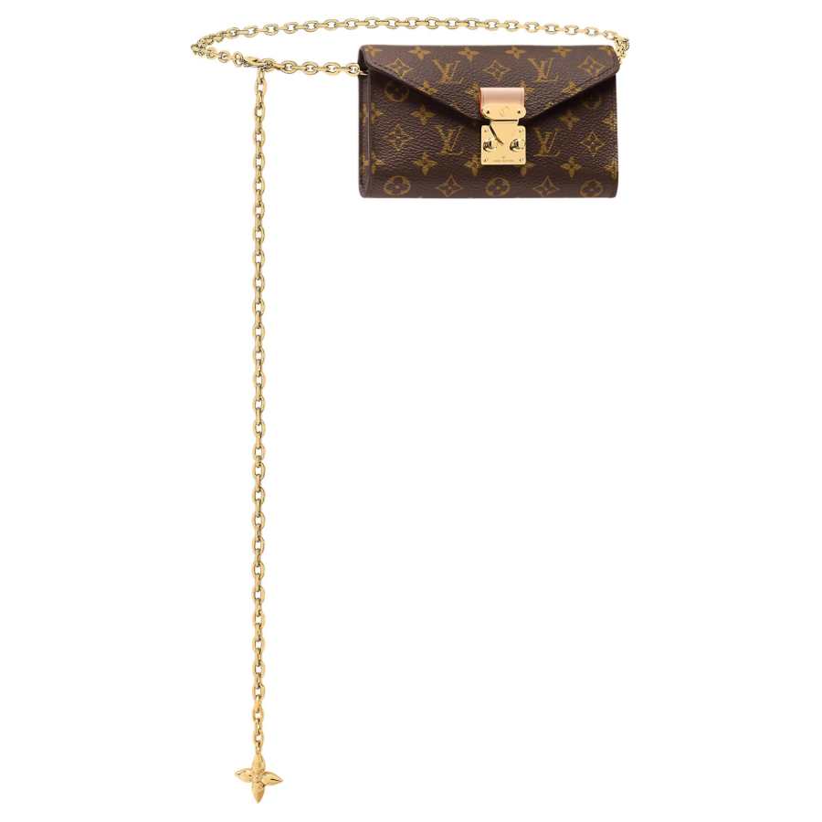 LOUIS VUITTON Monogram Coated Canvas Fanny Pack Women's Brown
