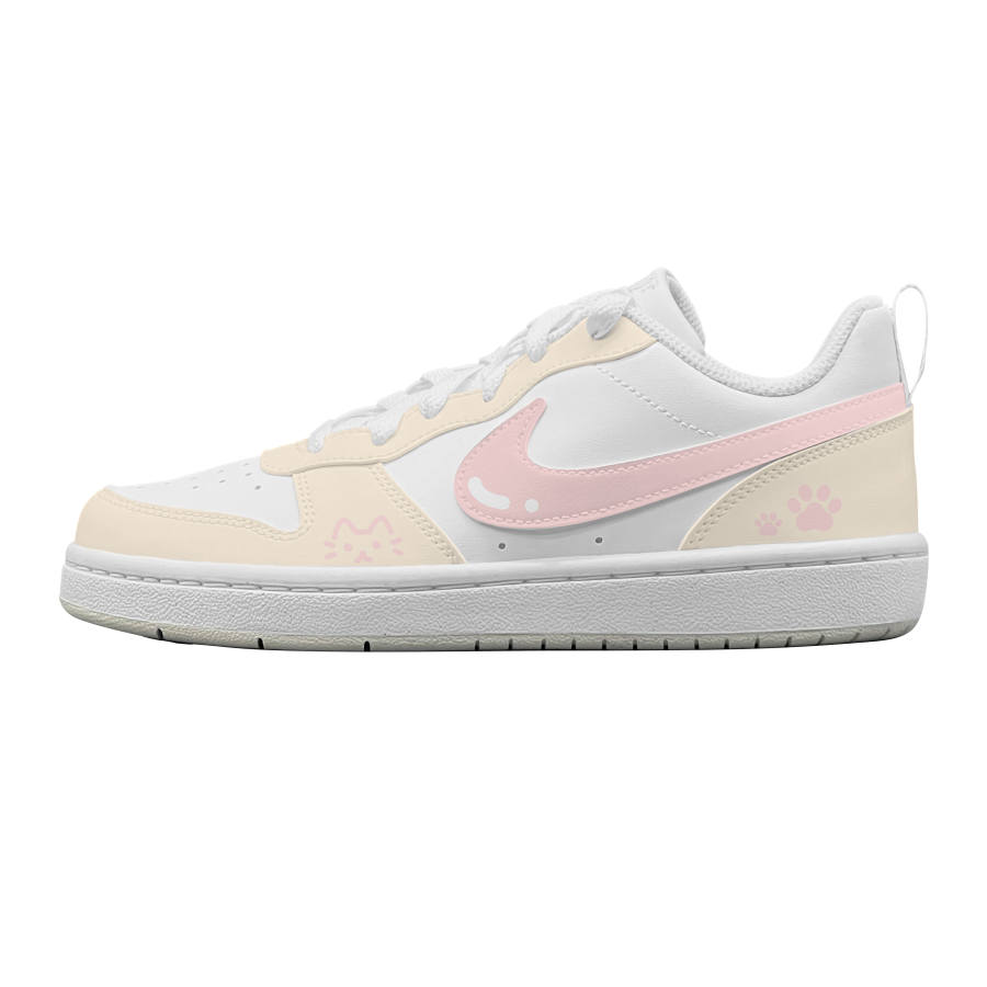 Nike Nike Court Milk Cat Gummies Abrasion Resistant Breathable Support Low top Kids' Skateboarding Shoes Unisex