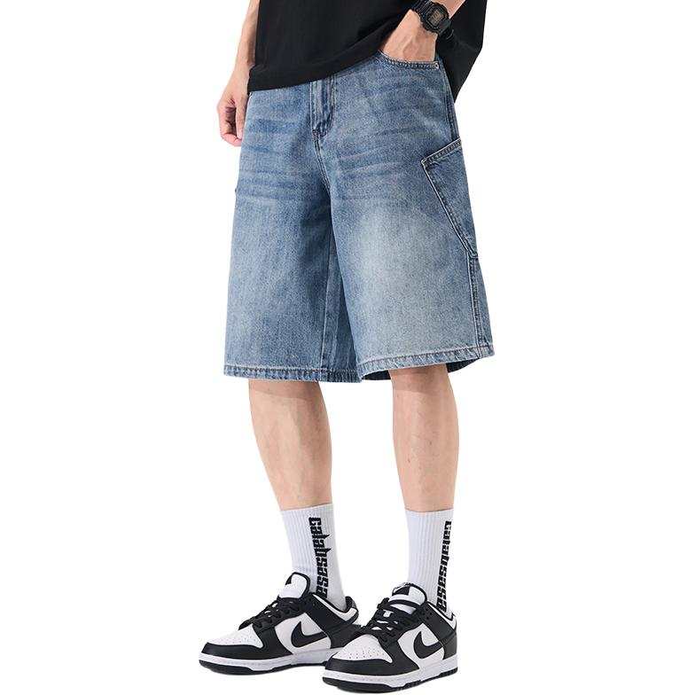 Tonlion Denim Shorts Unisex Blue Thin
