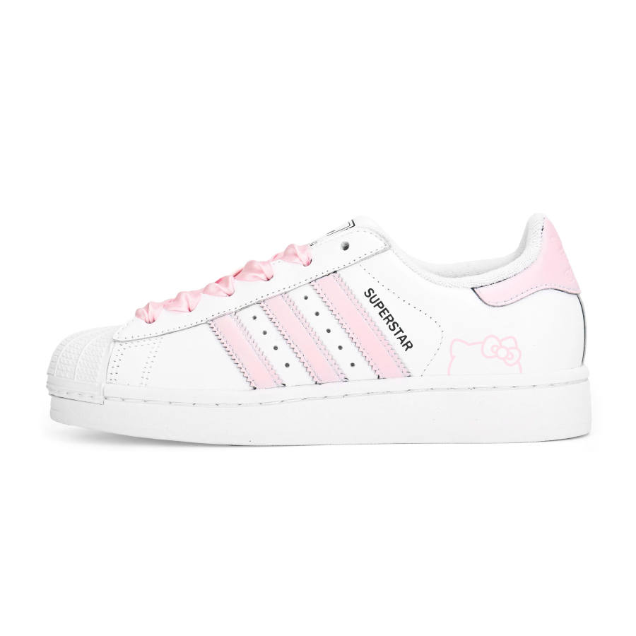 Adidas Originals Superstar 2 Light Pink Kitten Slip Resistant Abrasion Resistant Low top Skateboard Shoes Unisex