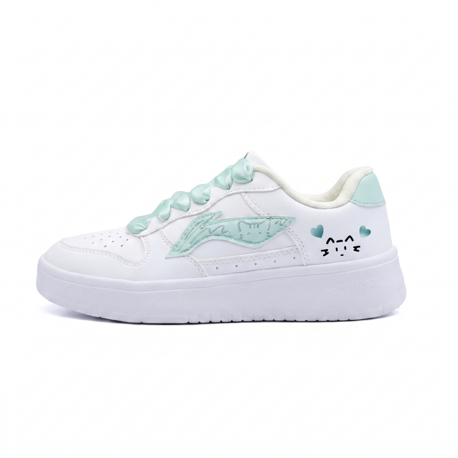 Li-Ning Li Ning Floating Boat Lightweight Breathable Low top Skateboard Shoes Women's Mint Green