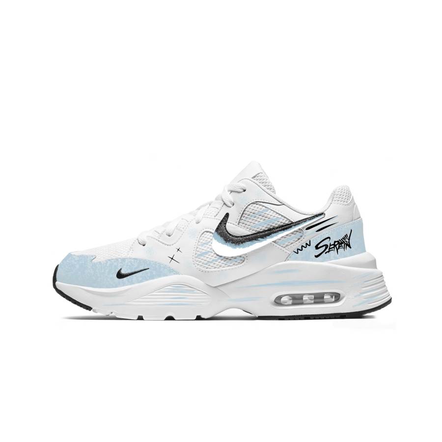 Nike Nike Air Max Fusion Cushioning Lightweight Low top Running Shoes Men's Blue White