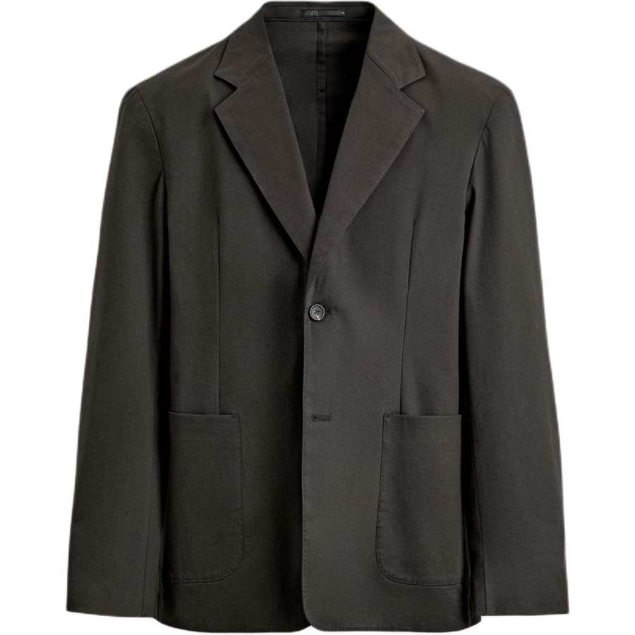 ZARA Business Suits Men's Brown Lapel Moderate Business Suit