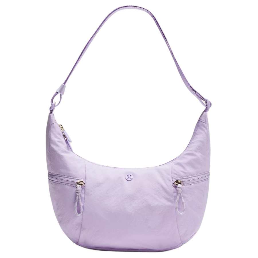 Lululemon Slouchy Nylon Crossbody Bag, Shoulder Bag Unisex Lavender Cream