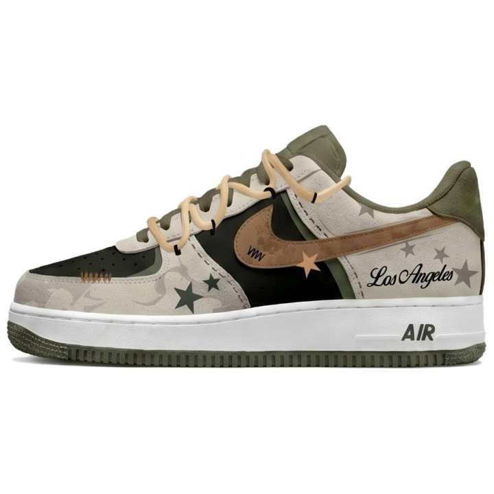 Nike Nike Air Force 1 Twilight Star Island Synthetic Leather Slip Resistant Cushioning Abrasion Resistant Low top