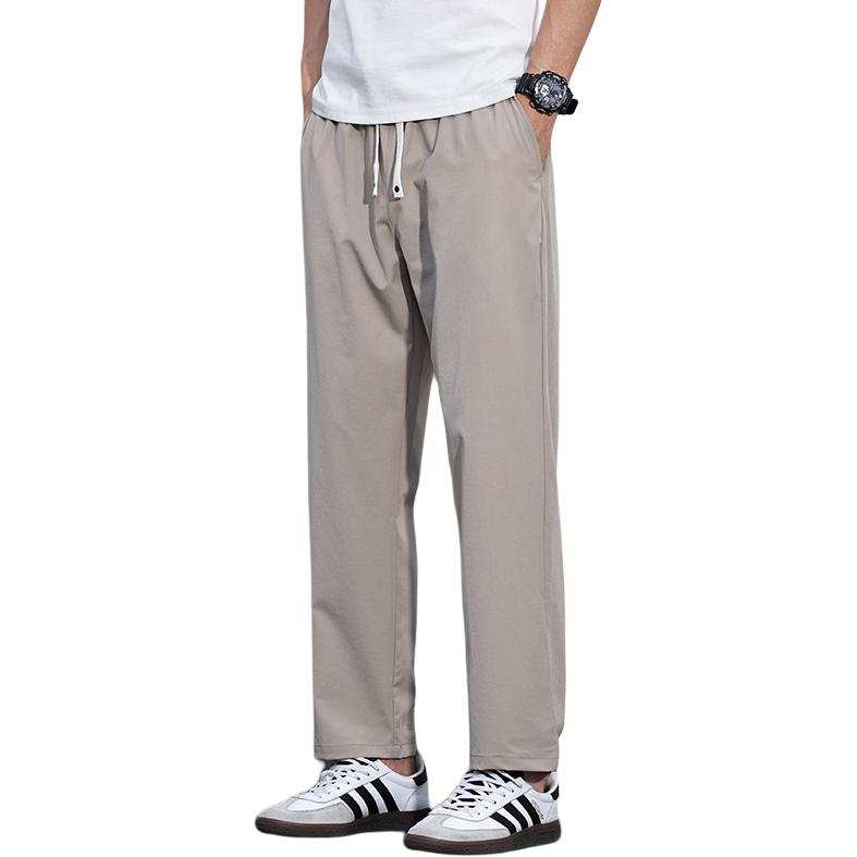 Tonlion Casual Pants Unisex Moderate Straight Fit Pants