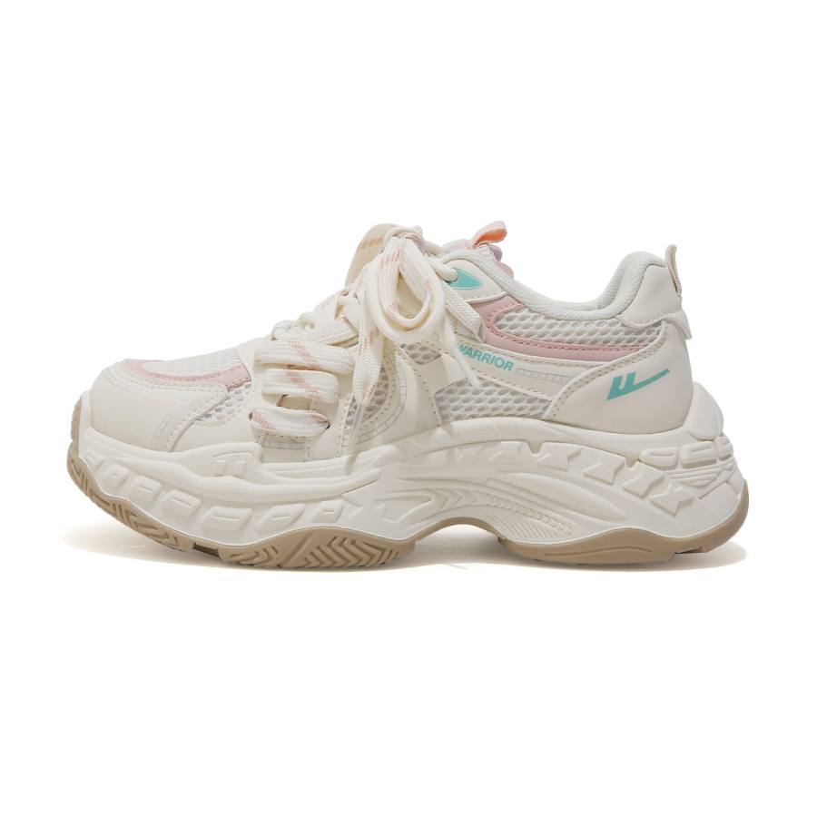 Warrior Mesh, Synthetic Leather Low top Chunky Sneakers Women's