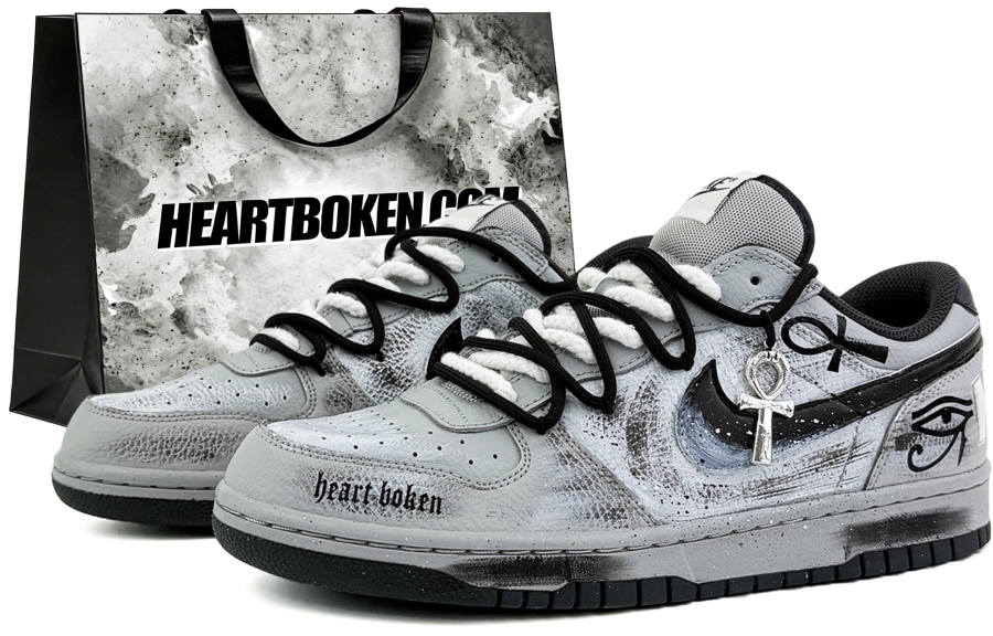 Nike Nike Big Eye Of God, Shopping Bag Coverage Cushioning Abrasion Resistant Low top Skateboard Shoes Men's Gray