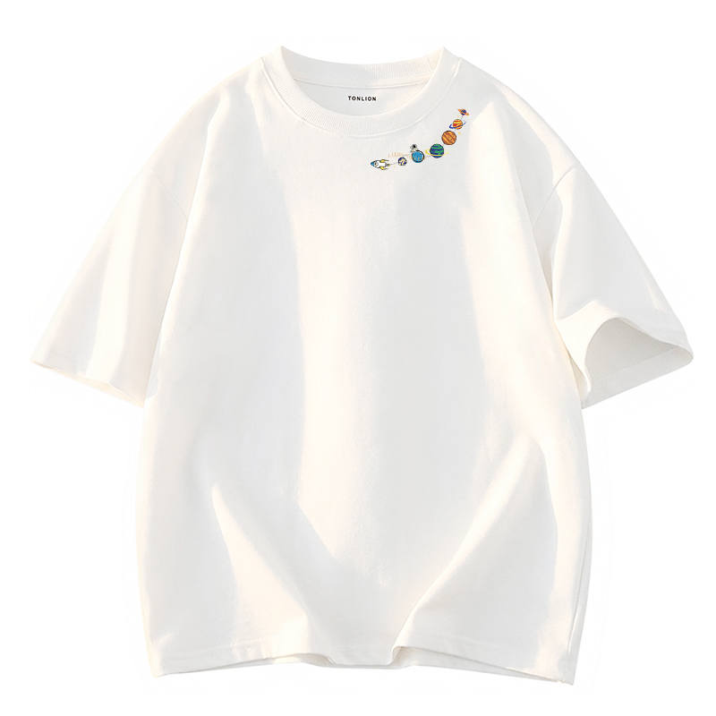 Tonlion T Shirts Unisex Crew Neck Moderate Straight Fit