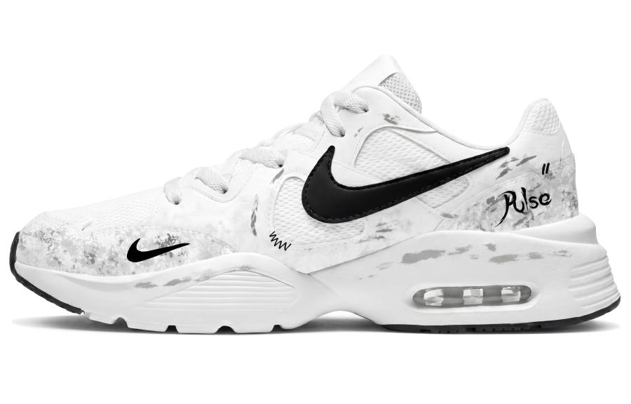 Nike Nike Air Max Fusion Abrasion Resistant Low top Air Casual City Commuting Running Shoes Unisex White Black