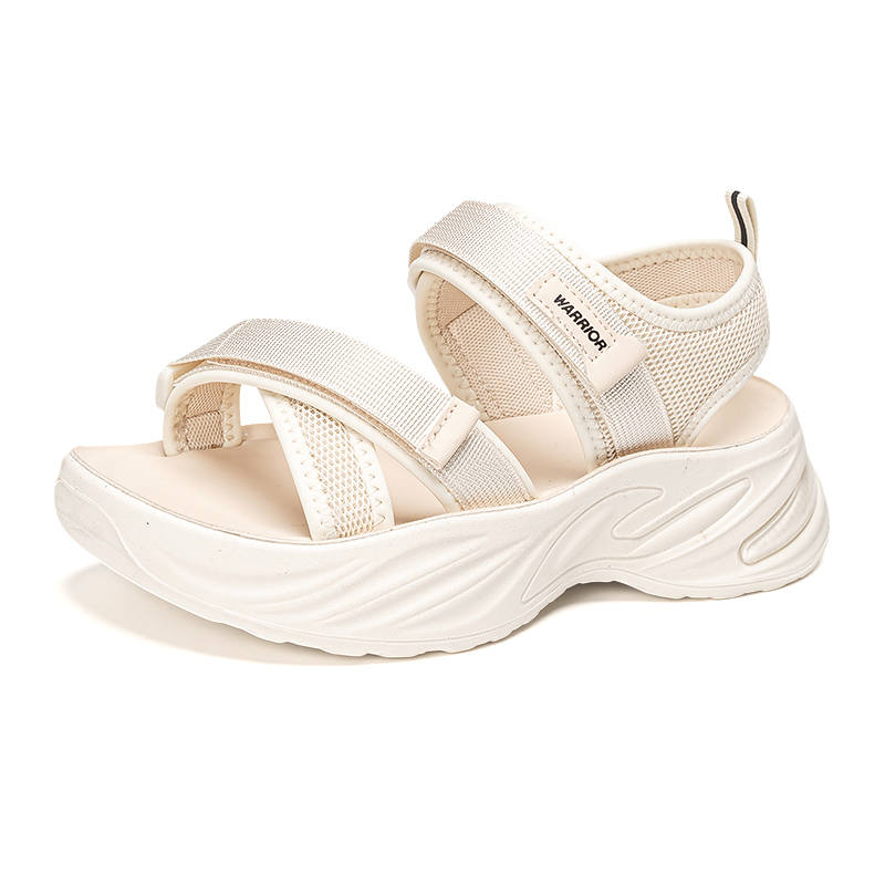 WARRIOR Warrior Synthetic Leather One Strap Sandals 4.5cm Women's