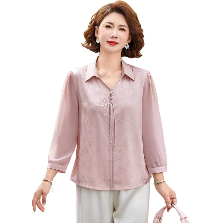 Hodo Shirts Women's Turndown Pointed Collar Moderate