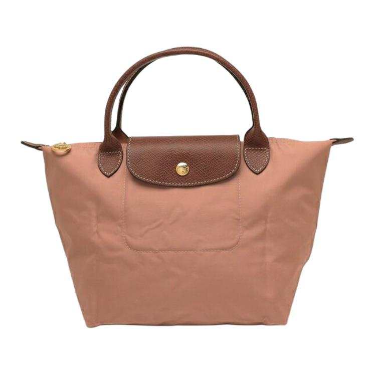 LONGCHAMP Nylon Dumpling Bag Handbag Women's Tea Pink