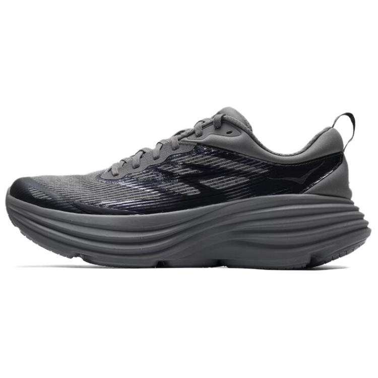 HOKA ONE ONE Bondi 8 Fabric Support Running Shoes Unisex Gray