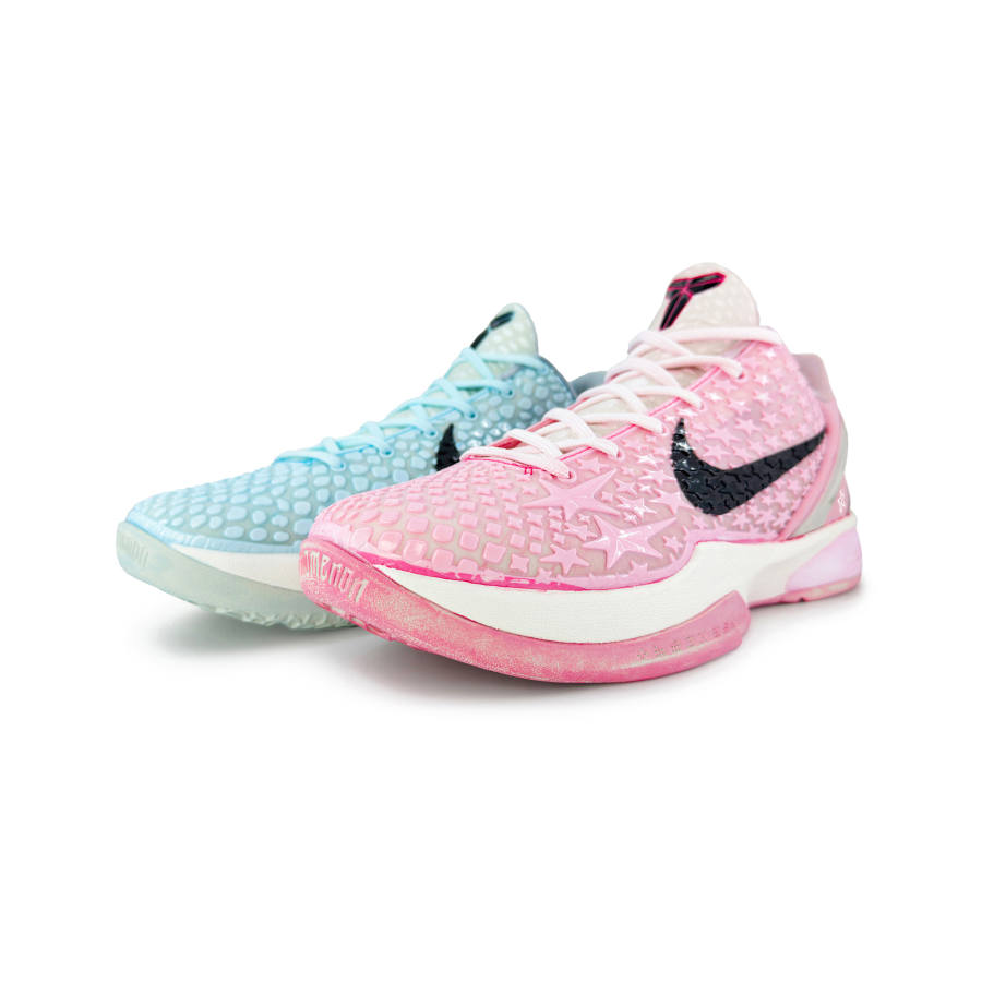 Nike Nike Zoom Kobe 6 Protro Cotton Candy Low top Children's Basketball Shoes Pink Blue Unisex
