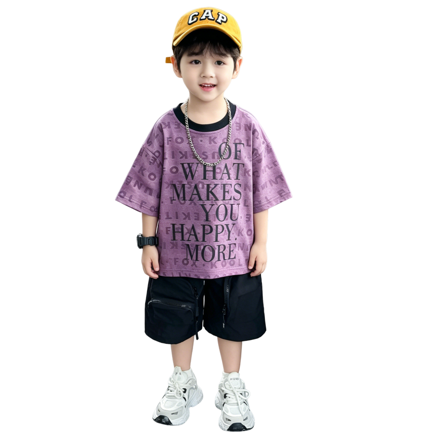 Lanza Kids Casual Sportswear Crew Neck Thin Stretch