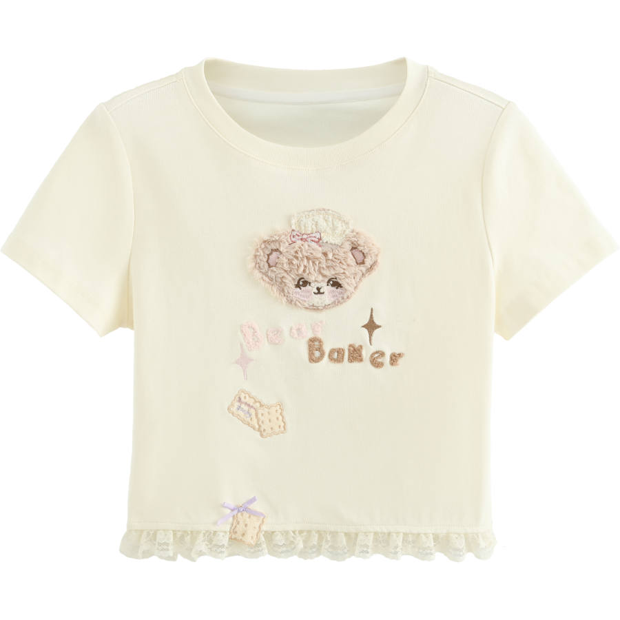 SNBL T Shirts Women's Beige Apricot Crew Neck Moderate Straight Fit