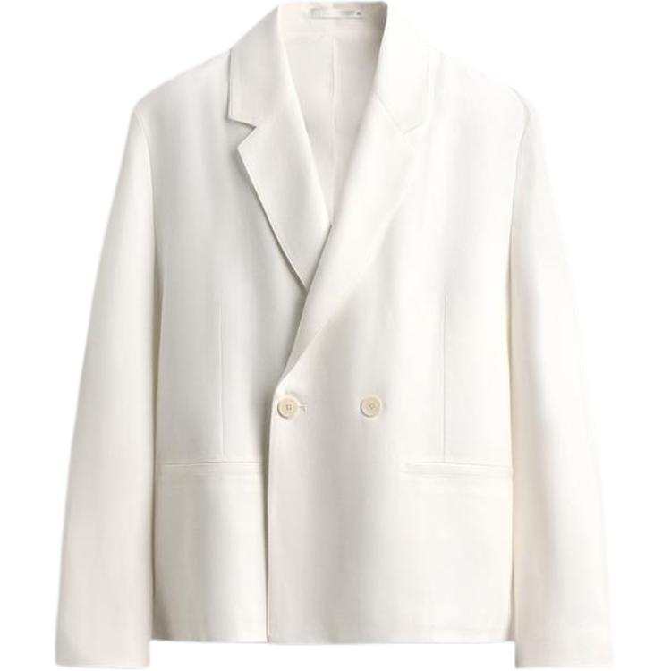 ZARA Business Suits Women's White Notch Lapel