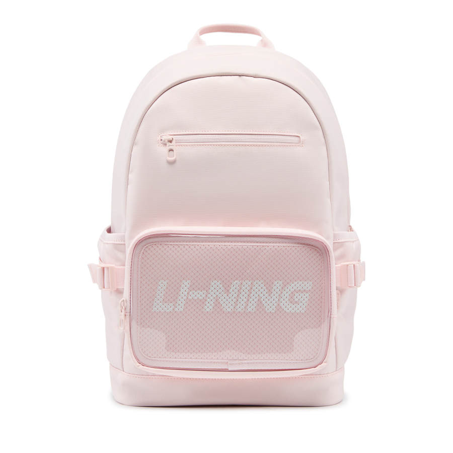 Li-Ning Li Ning Sports Life Collection Polyester Backpack Unisex Light Pink Red