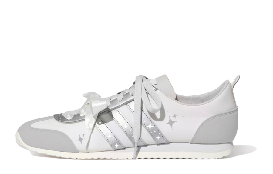 Adidas Adidas VS JOG 2.0 Coverage Slip Resistant Abrasion Resistant Low top German Army Trainers Unisex Silver Gray