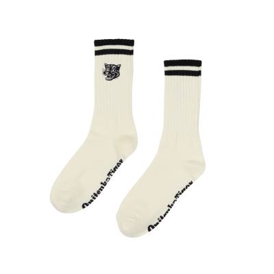 Onitsuka Tiger MIDDLE SOCKS Crew Socks Unisex Ecru