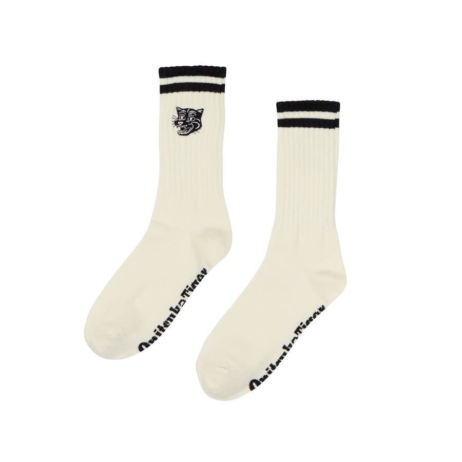 Onitsuka Tiger Onitsuka Tiger MIDDLE SOCKS Crew Socks Unisex Ecru
