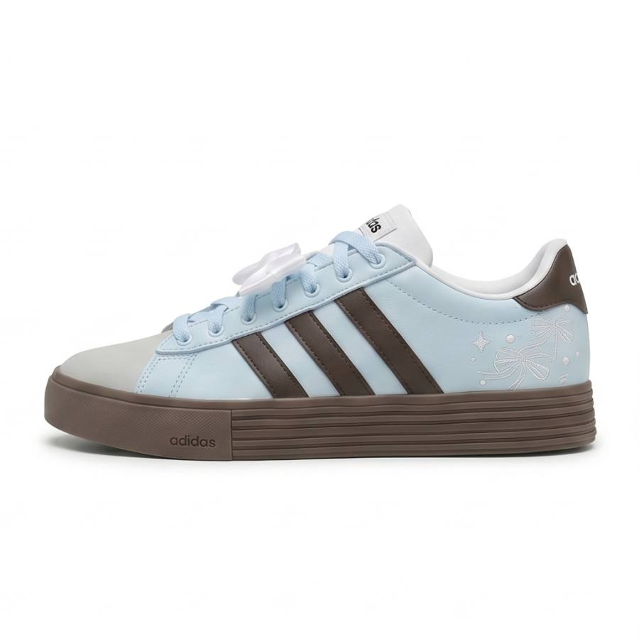 Adidas Adidas Daily 4.0 Light Blue Sweet Tea Leather Slip Resistant Low top Skateboard Shoes Unisex Blue